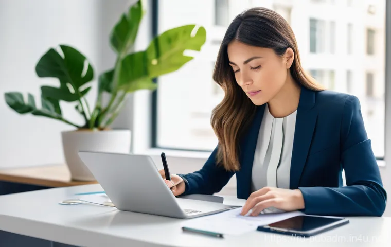 행정과 법적 측면 - **Prompt:** "A young adult, perhaps in their late 20s, with a warm, friendly expression, is comforta...